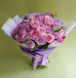 Ramo de 12 Rosas Rosas Premium
