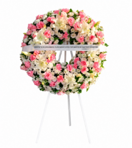 Corona funebre lilis rosas blancas y rosas a domicilio en CDMX | Floreshoy