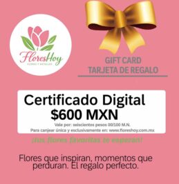 Tarjeta de Regalo Digital FloresHoy (E-Gift Card Flowers)